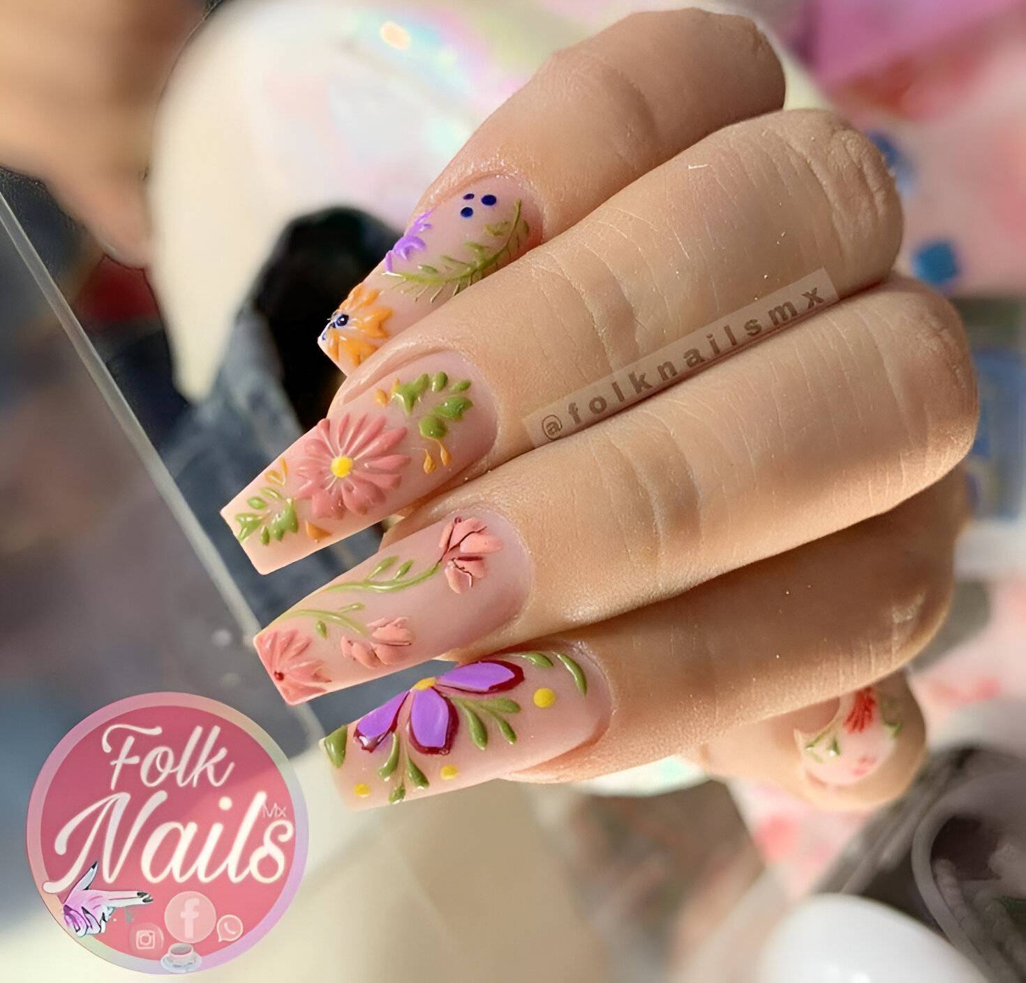 30 Gorgeous Flower Nail Designs No Pretty Girl Should Miss - 231