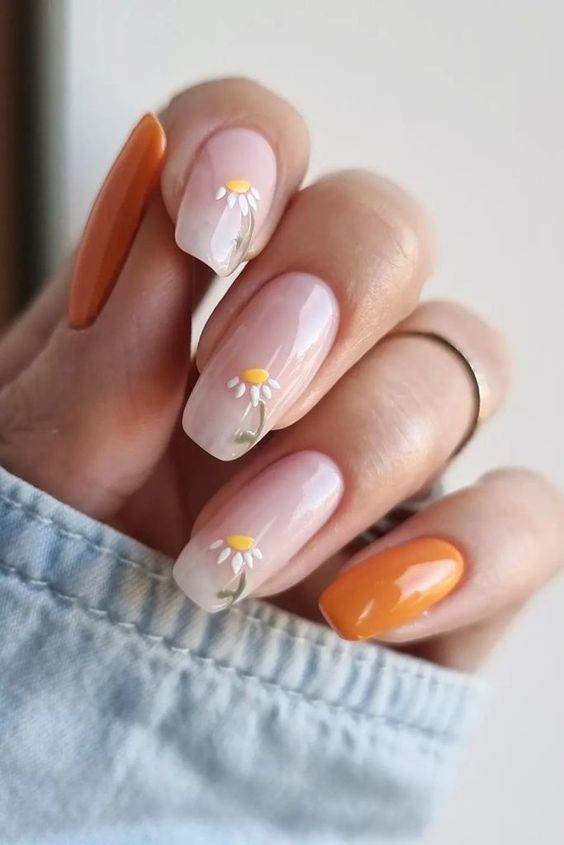 30 Gorgeous Flower Nail Designs No Pretty Girl Should Miss - 233