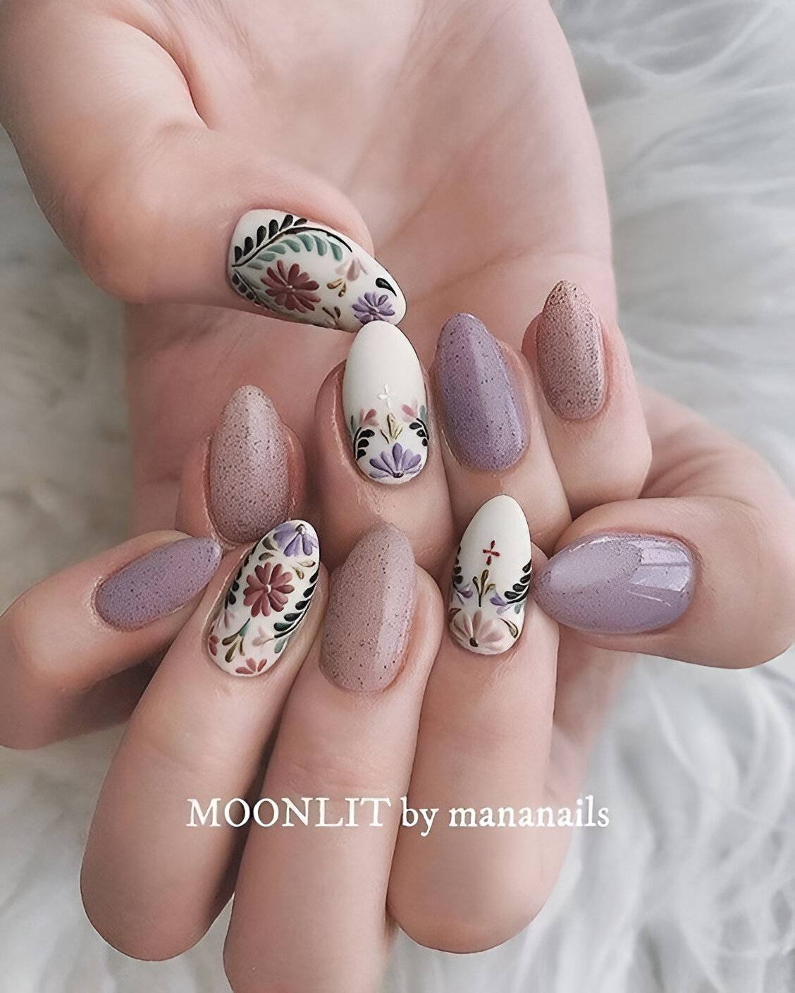 30 Gorgeous Flower Nail Designs No Pretty Girl Should Miss - 241