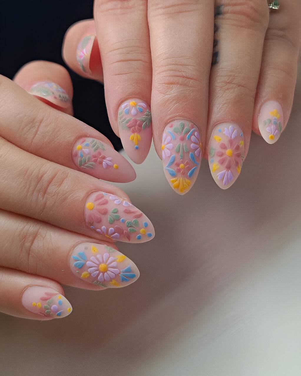 30 Gorgeous Flower Nail Designs No Pretty Girl Should Miss - 247
