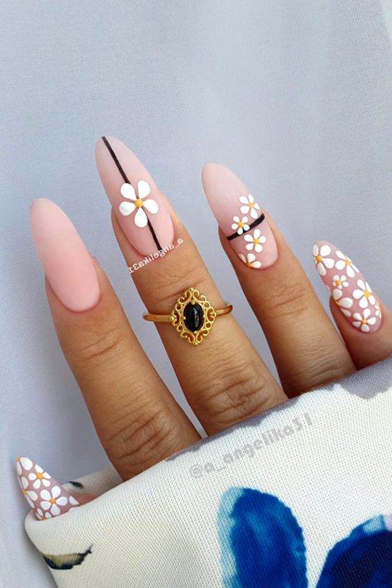 30 Gorgeous Flower Nail Designs No Pretty Girl Should Miss - 251