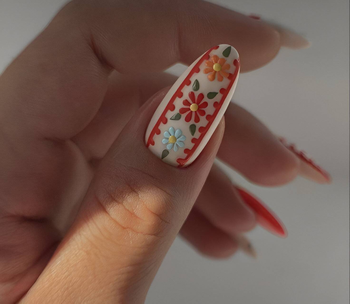 30 Gorgeous Flower Nail Designs No Pretty Girl Should Miss - 201