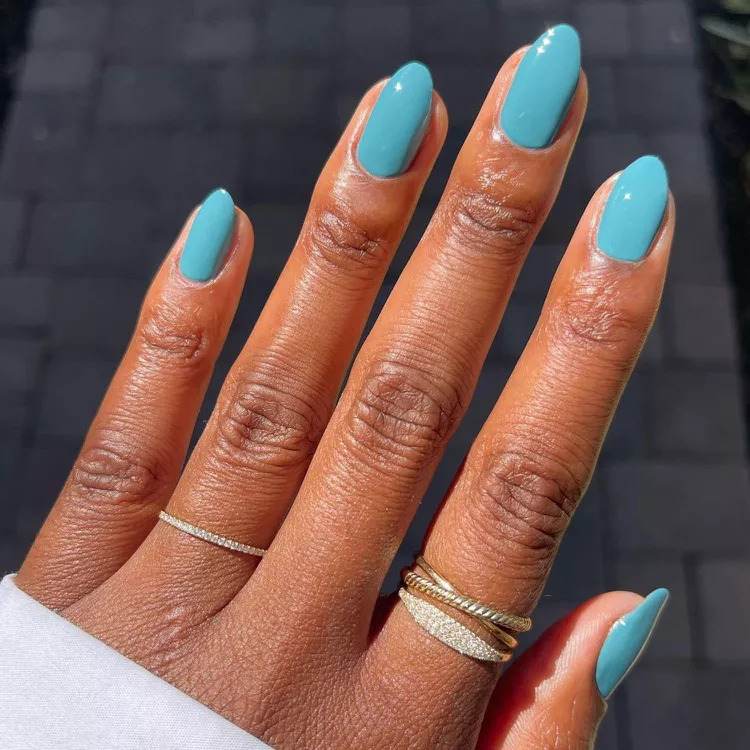 30 Simple But Gorgeous Blue Manis For The Ultimate Chic Vibe - 213