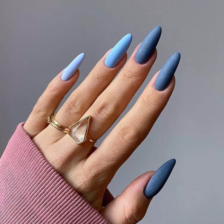 30 Simple But Gorgeous Blue Manis For The Ultimate Chic Vibe - 223