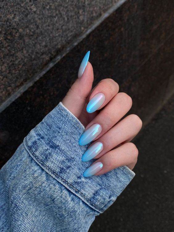 30 Simple But Gorgeous Blue Manis For The Ultimate Chic Vibe - 239