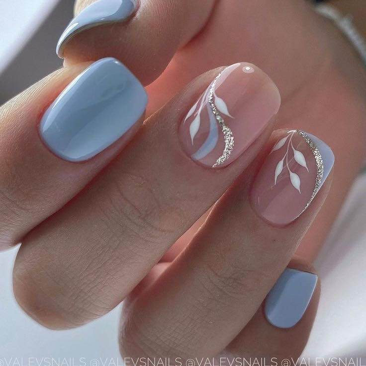 30 Simple But Gorgeous Blue Manis For The Ultimate Chic Vibe - 199