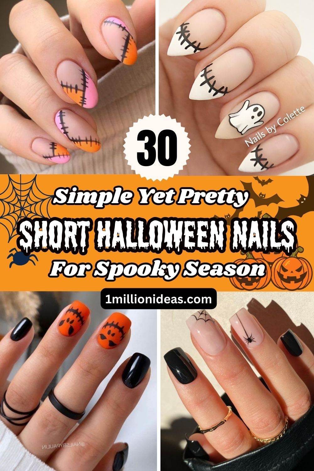 30 Simple Yet Pretty Short Halloween Nails For Spooky Season