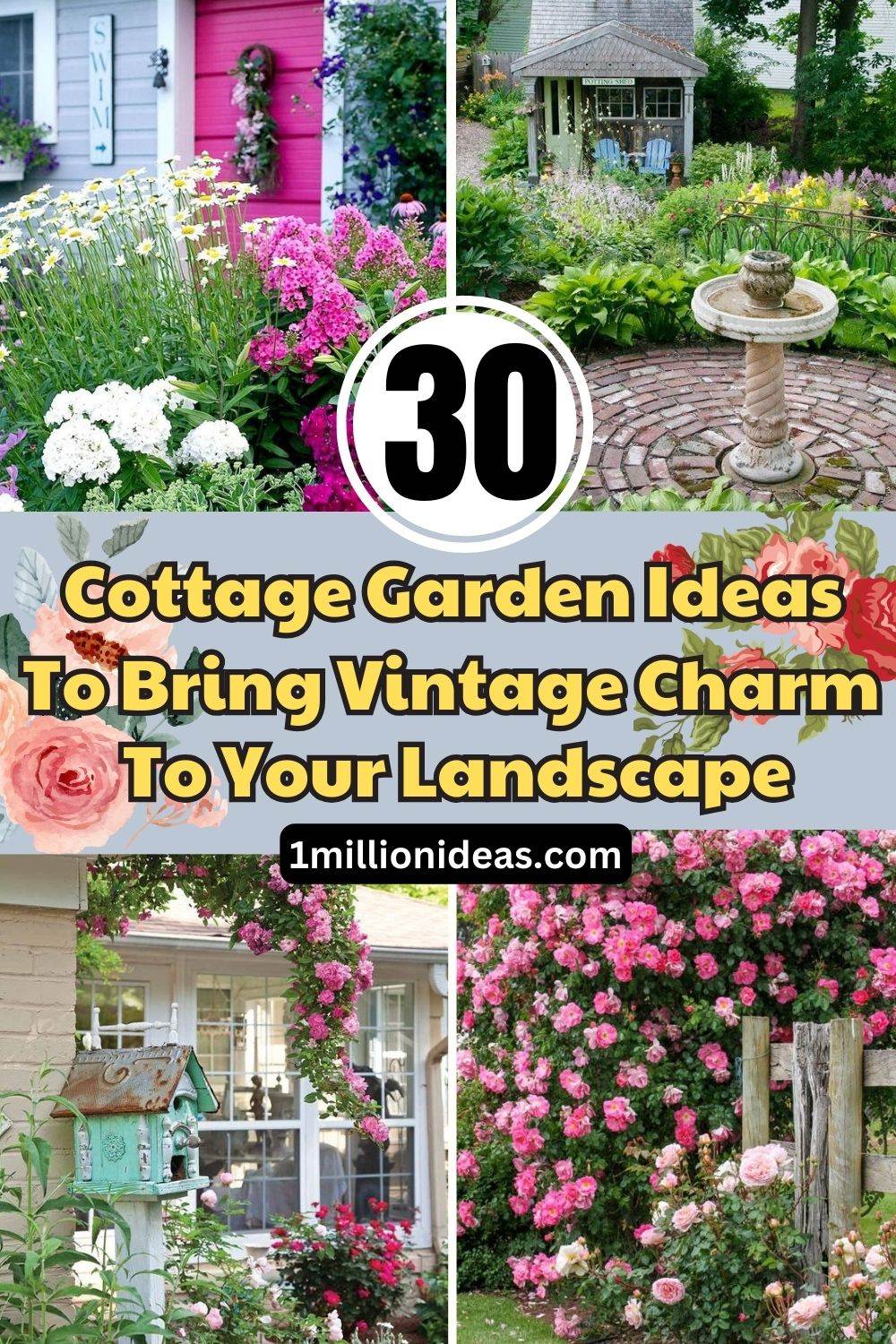 30 Cottage Garden Ideas To Bring Vintage Charm To Your Landscape - 191