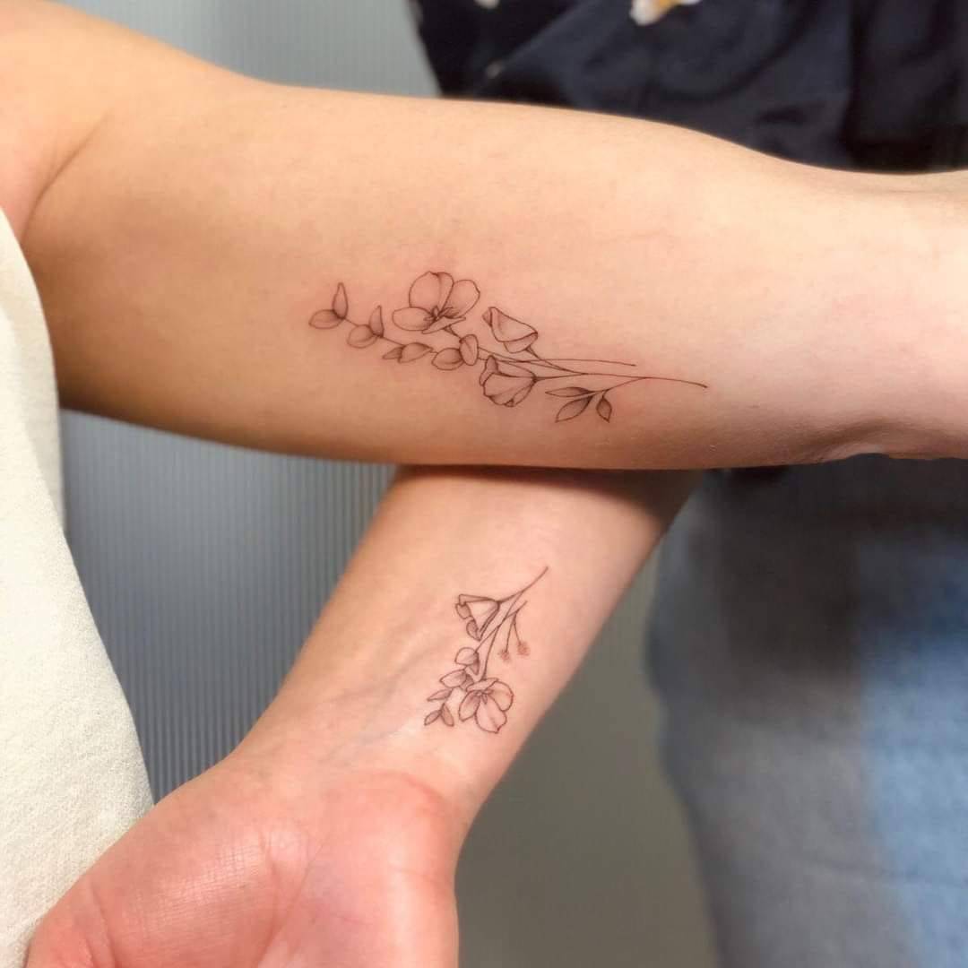 27 Feminine Best Friend Tattoos With The Perfect Elegant Touch 3