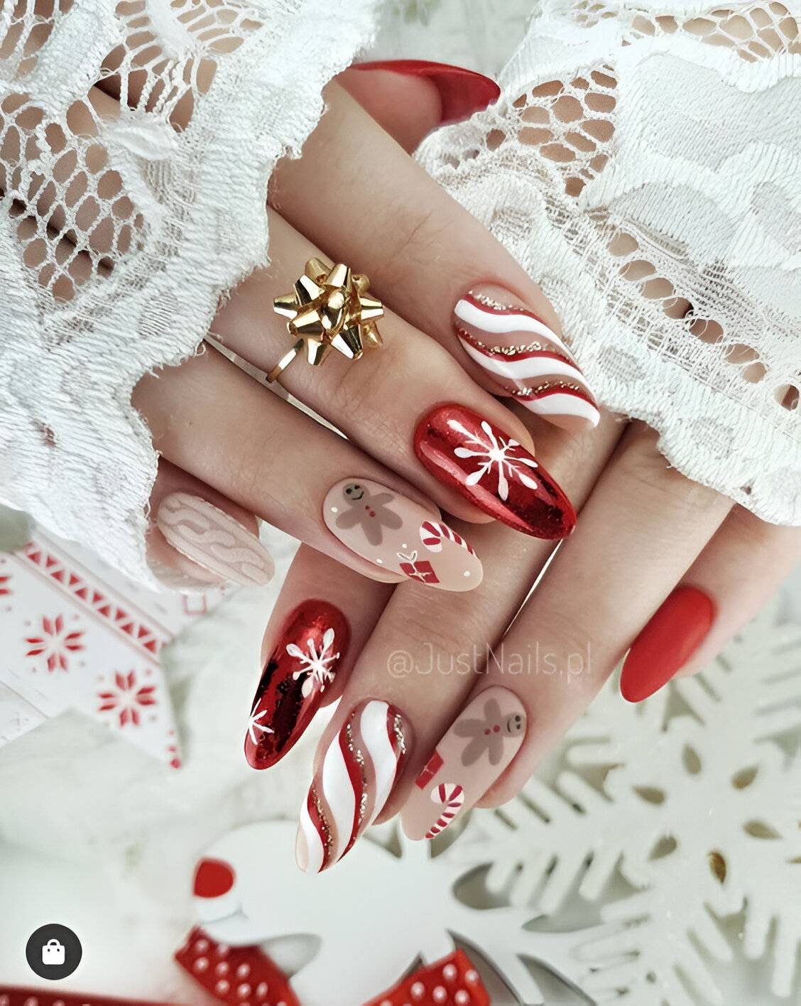 30 Drool-Worthy Red Christmas Nails To Celebrate The Holiday Season 28