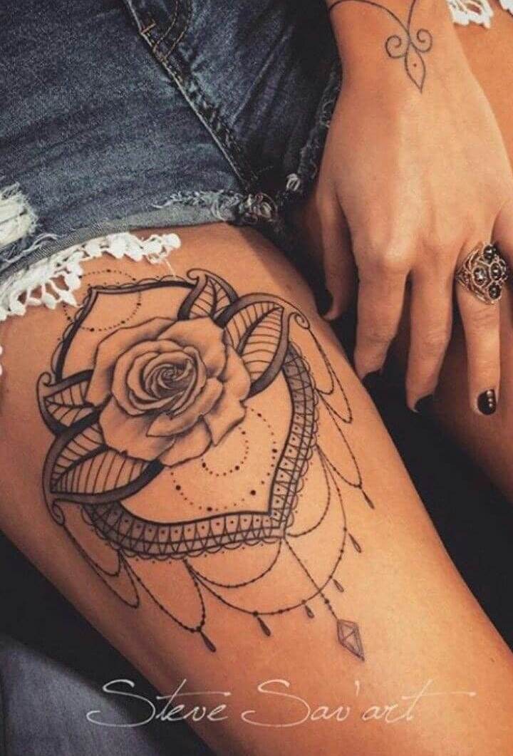 30 Elegant Thigh Tattoos To Level Up Your Sexiness And Charm 11