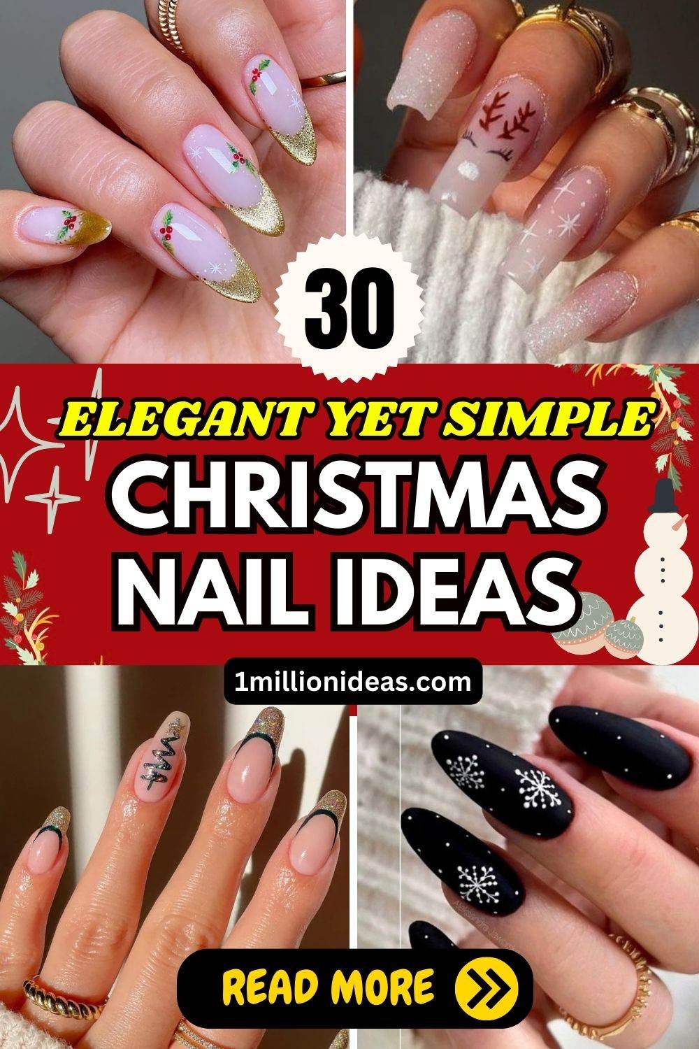 30 Elegant Yet Simple Christmas Nail Ideas For This Festive Season - 37