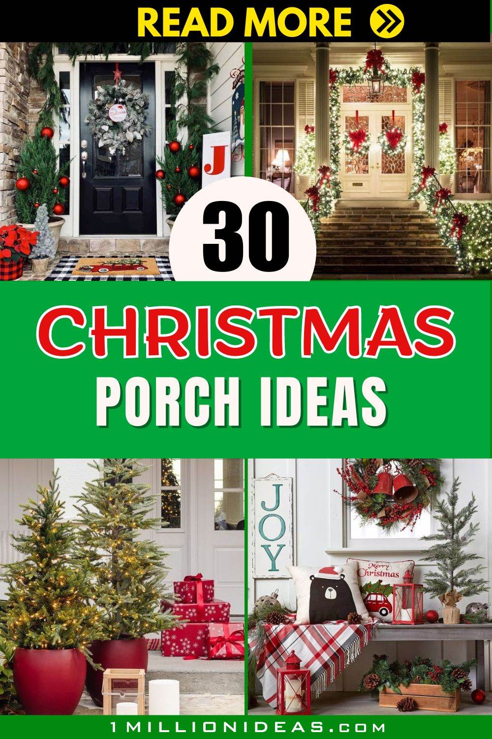 30 Gorgeous Christmas Front Porch Decoration Ideas To Wow Your Neighbors - 191