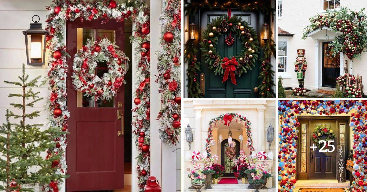 30 Festive Christmas Door Ideas That Will Make Your Home Stand Out