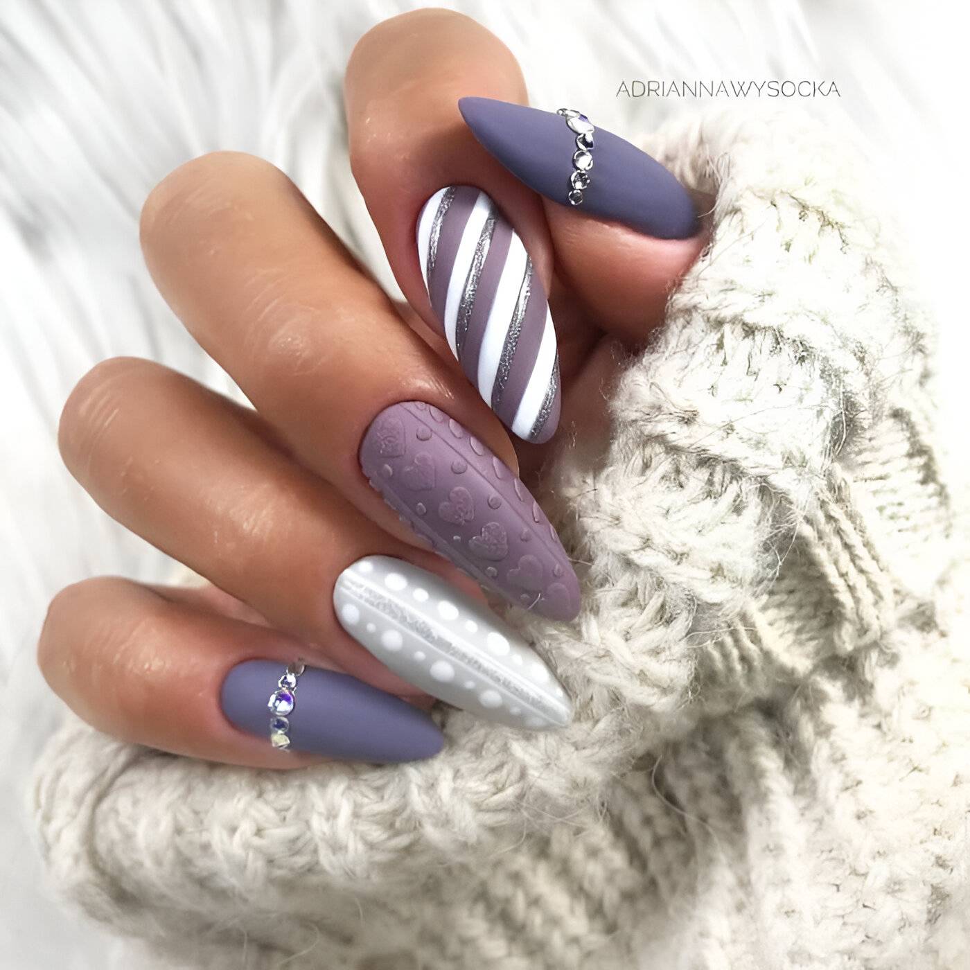 Charming Purple Nails