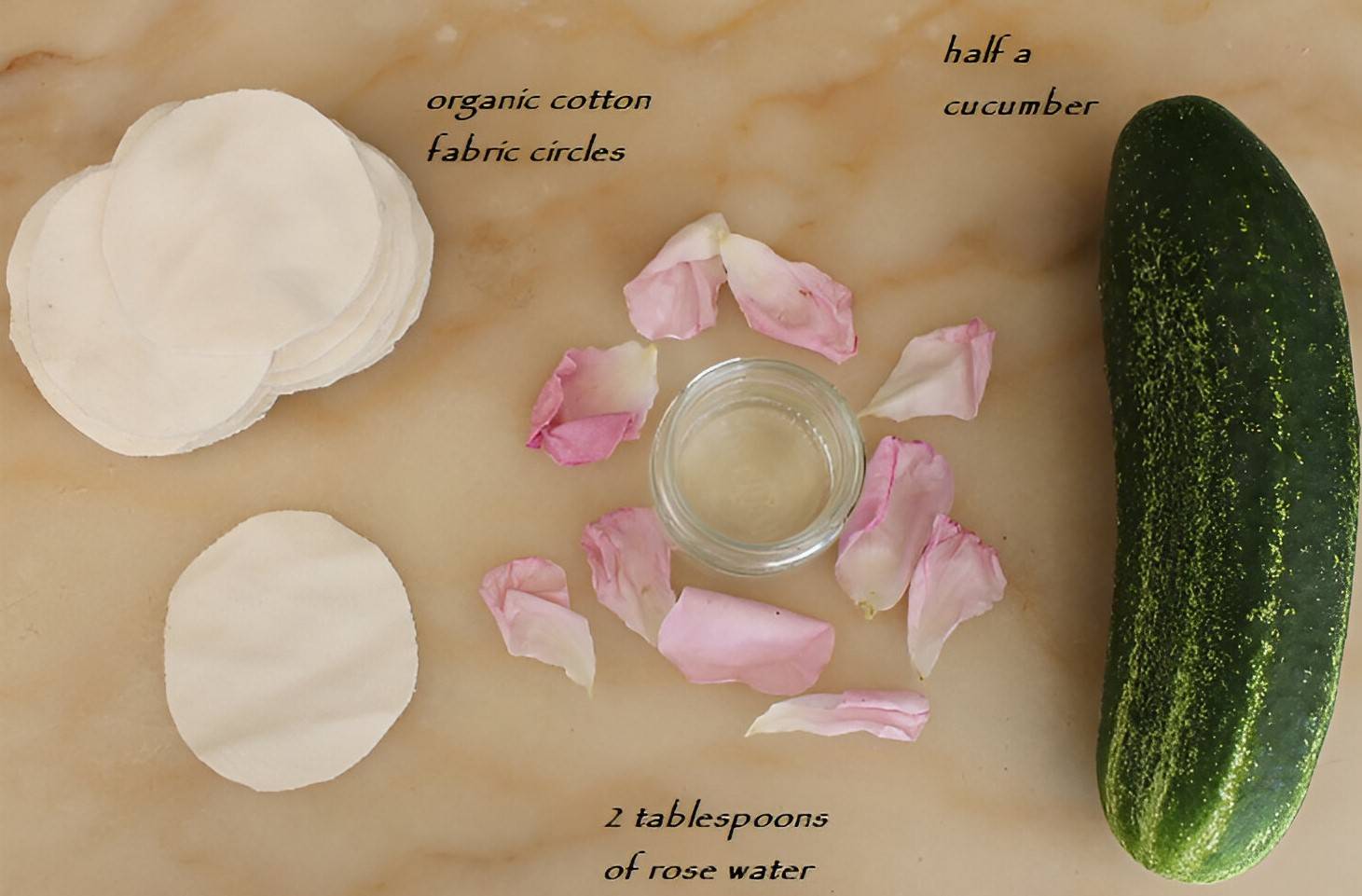 .Cucumber With Rose Water Face Mask