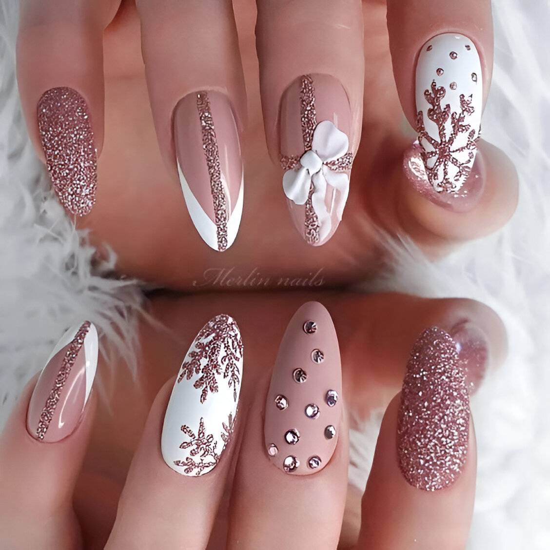 Cute Bows And Snowflakes