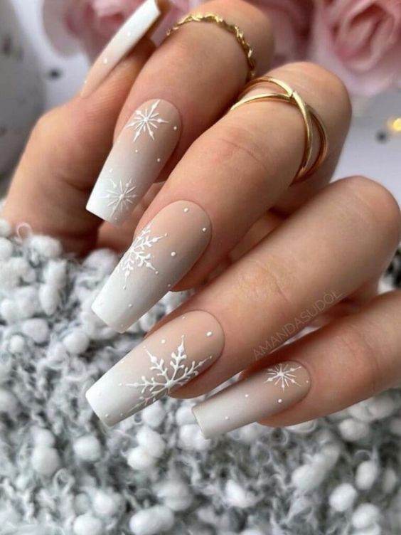 Frosty White French Manicure
