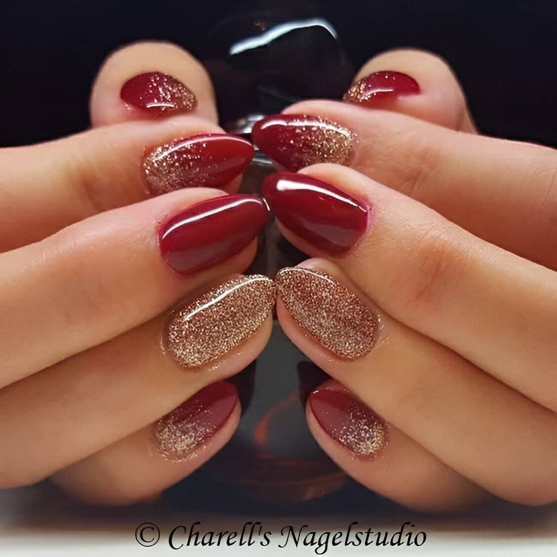 Gold Glitter And Red Delight