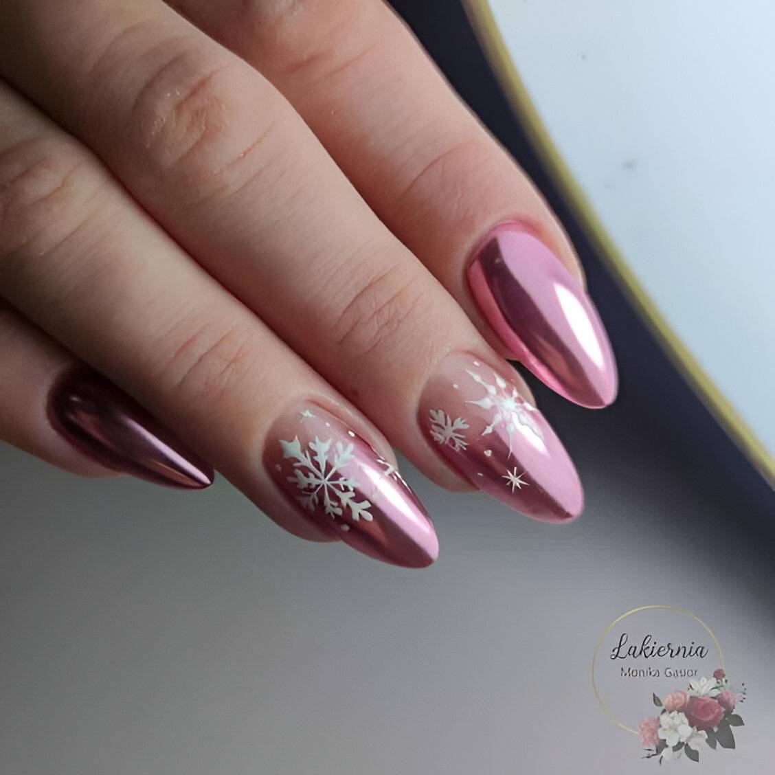 Pink Chrome With Snow