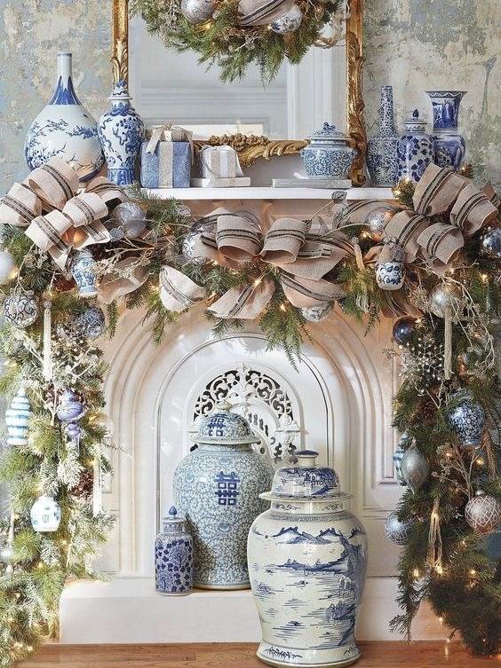 30 Christmas Mantel Ideas To Make Your Fireplace Sparkle And Shine - 219