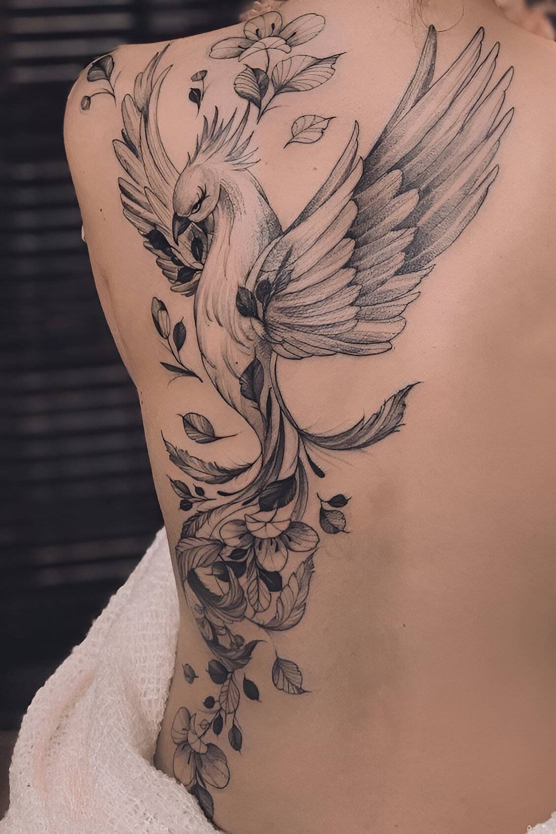 Back Phoenix Tattoos