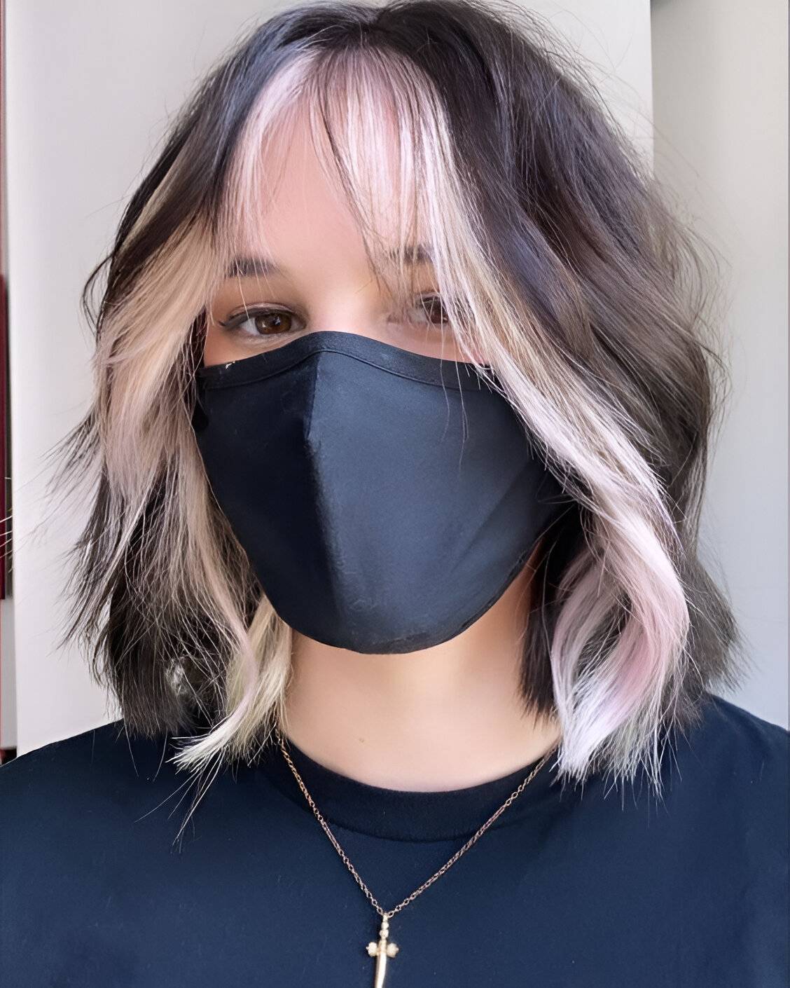 Colorful Highlights With Bangs