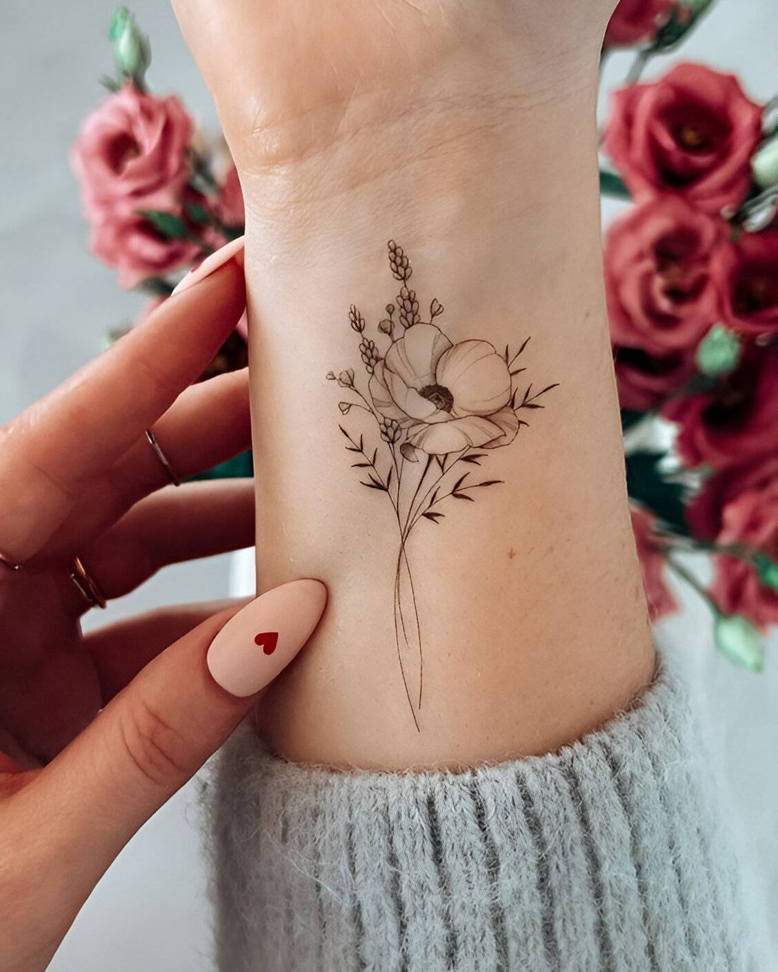 Floral Wrist Tattoo