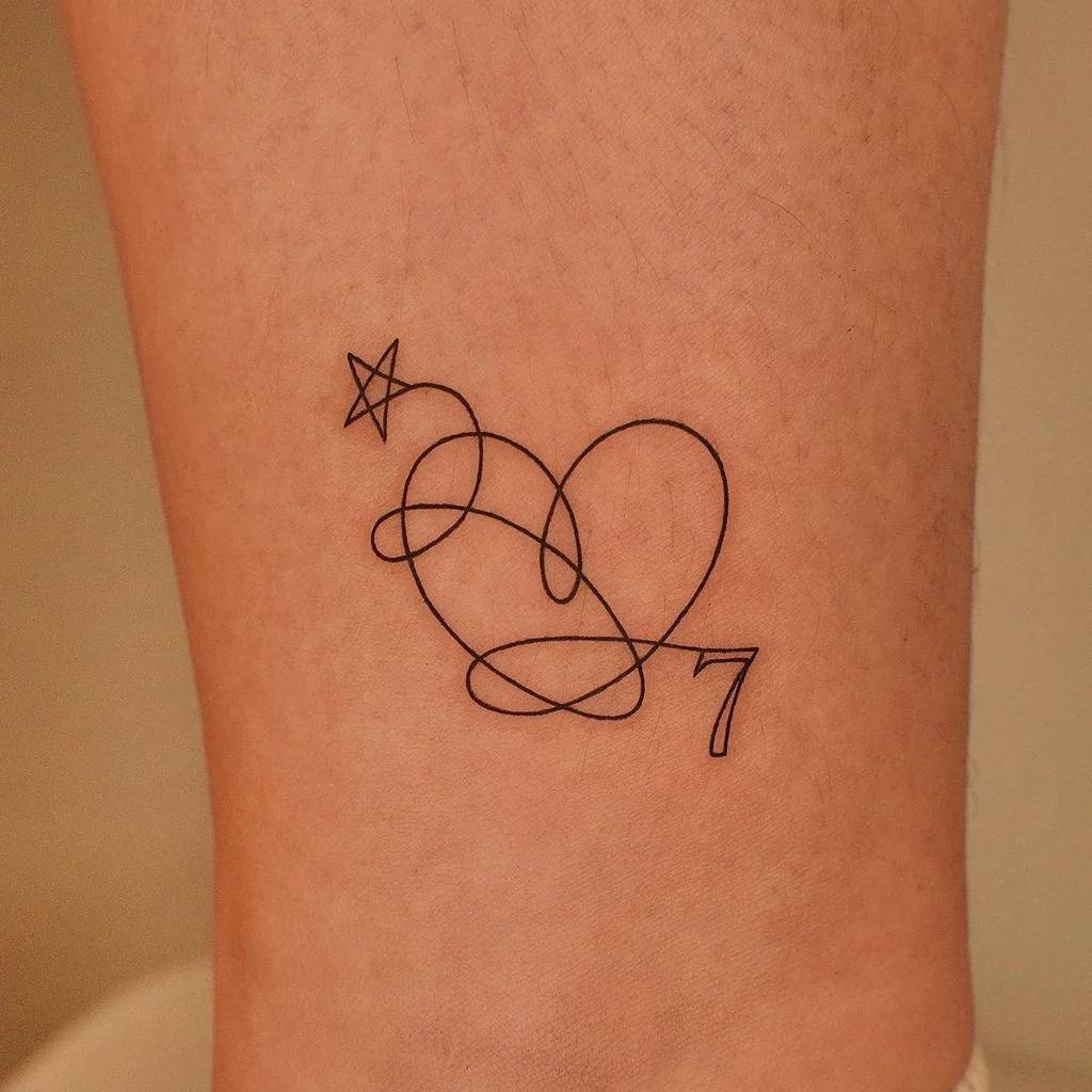 Simple Tattoos With Hearted Theme