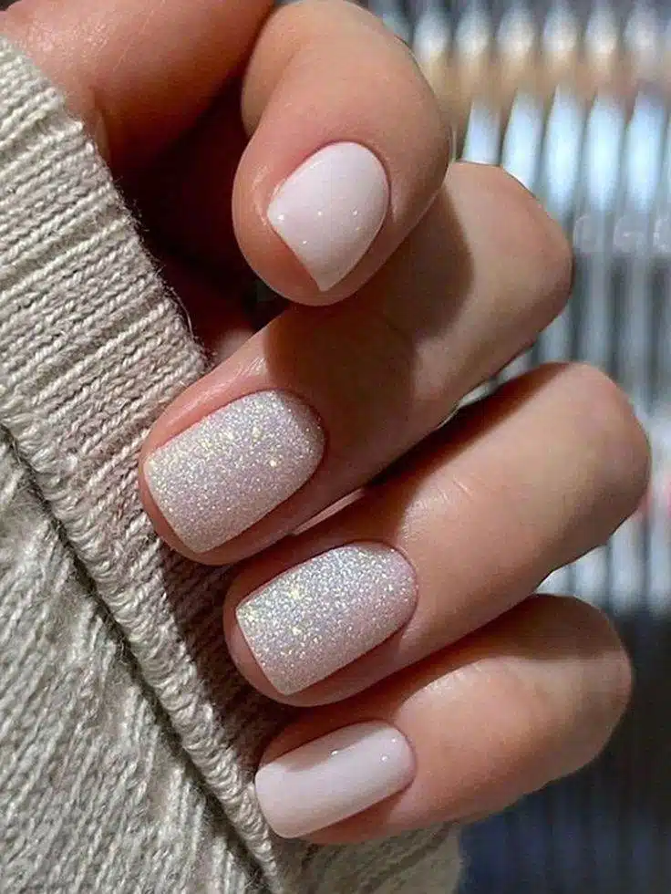 Sparkly Short Nails