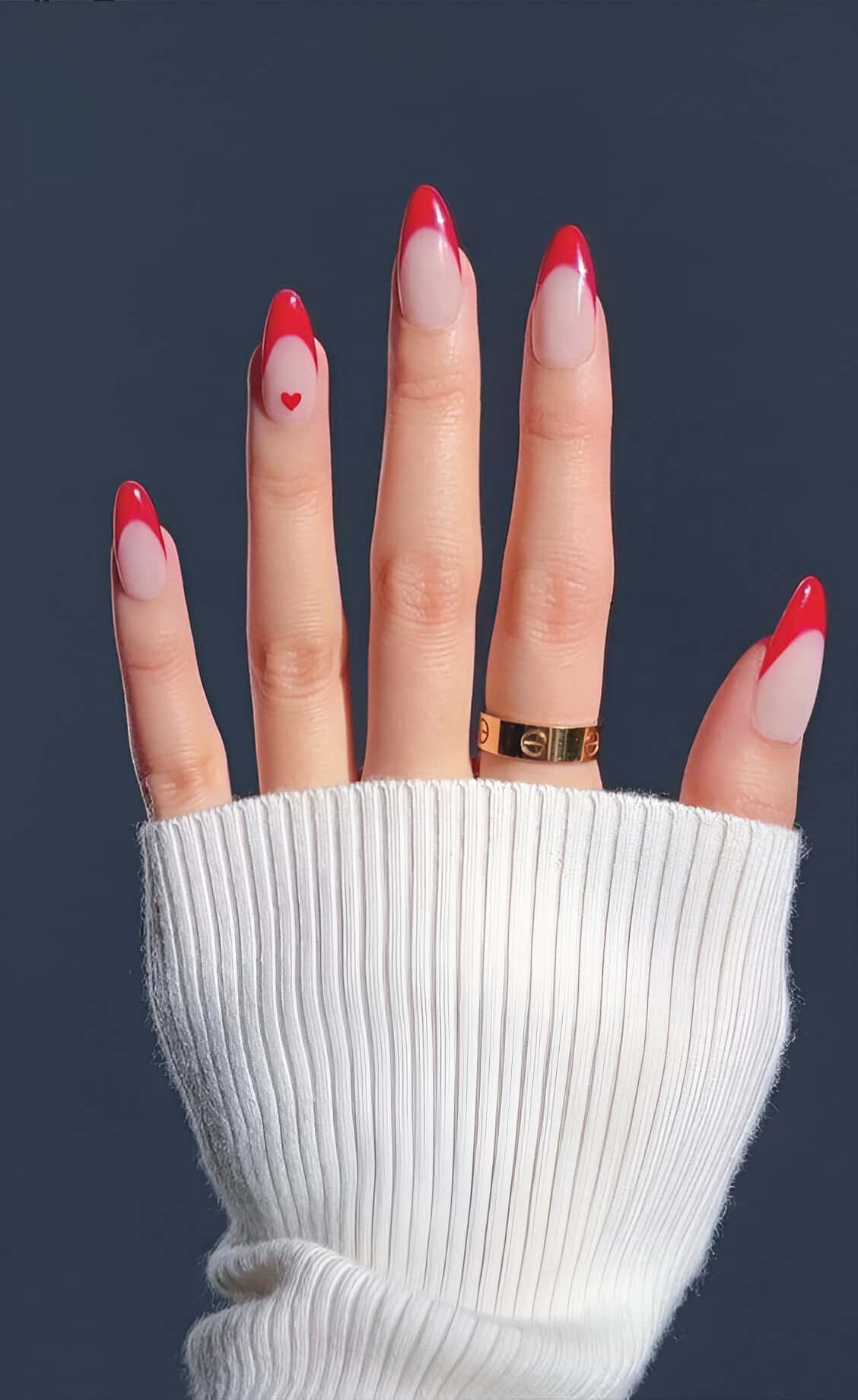 30 Irresistible Red Heart Nails For The Perfect Romantic Date 12