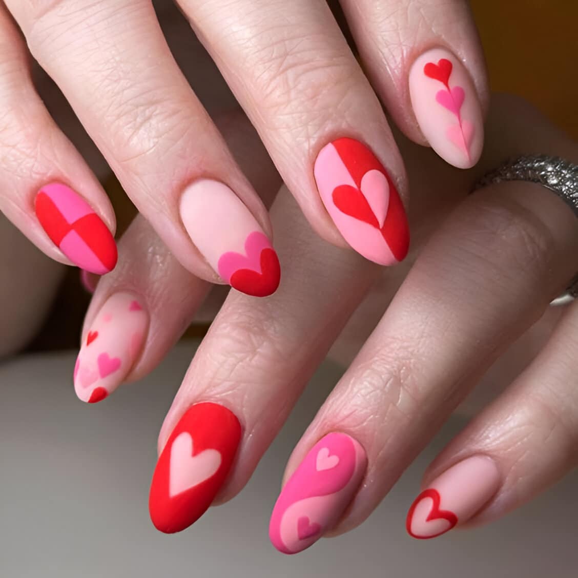 30 Irresistible Red Heart Nails For The Perfect Romantic Date 19