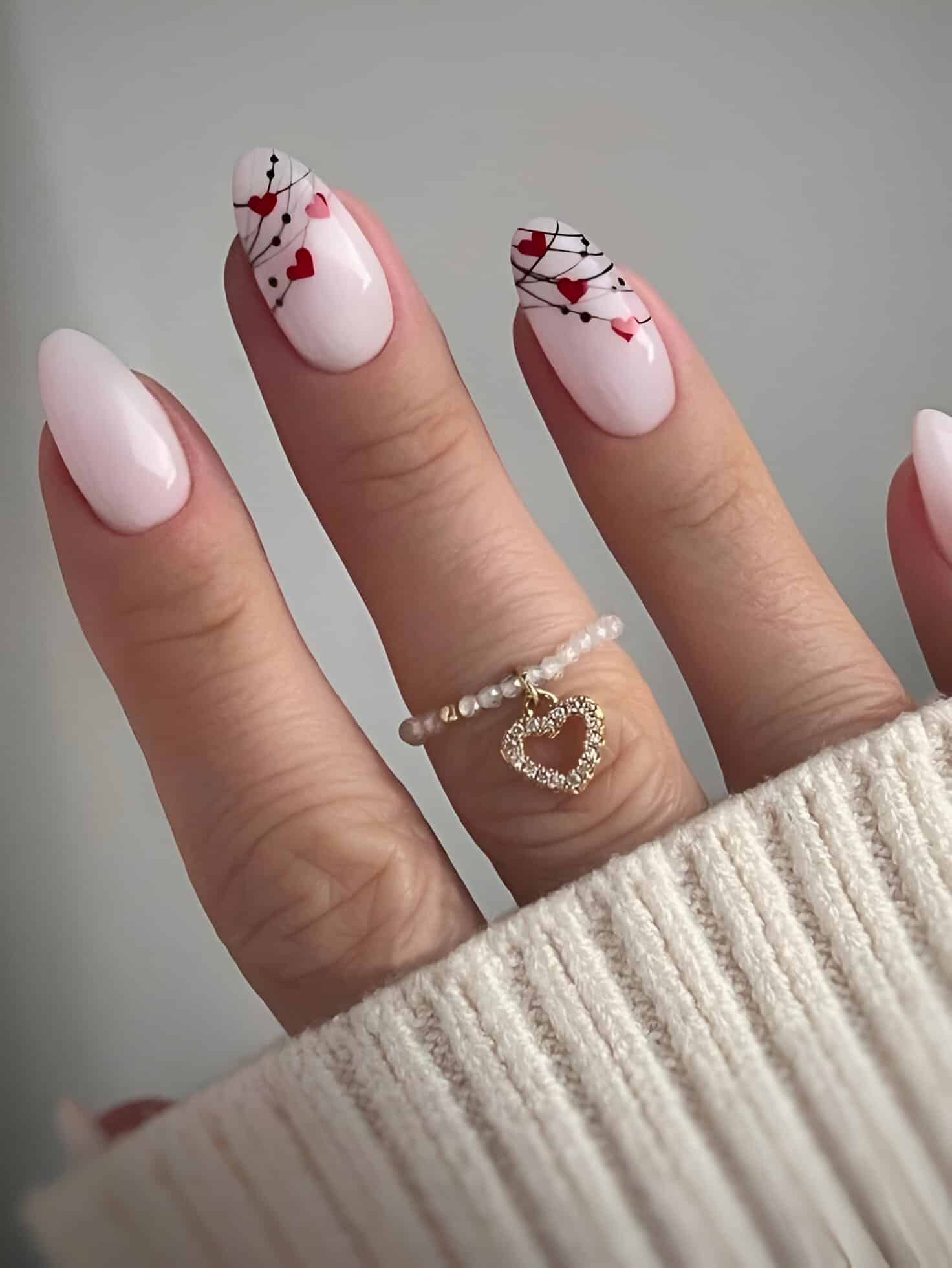 30 Irresistible Red Heart Nails For The Perfect Romantic Date 2