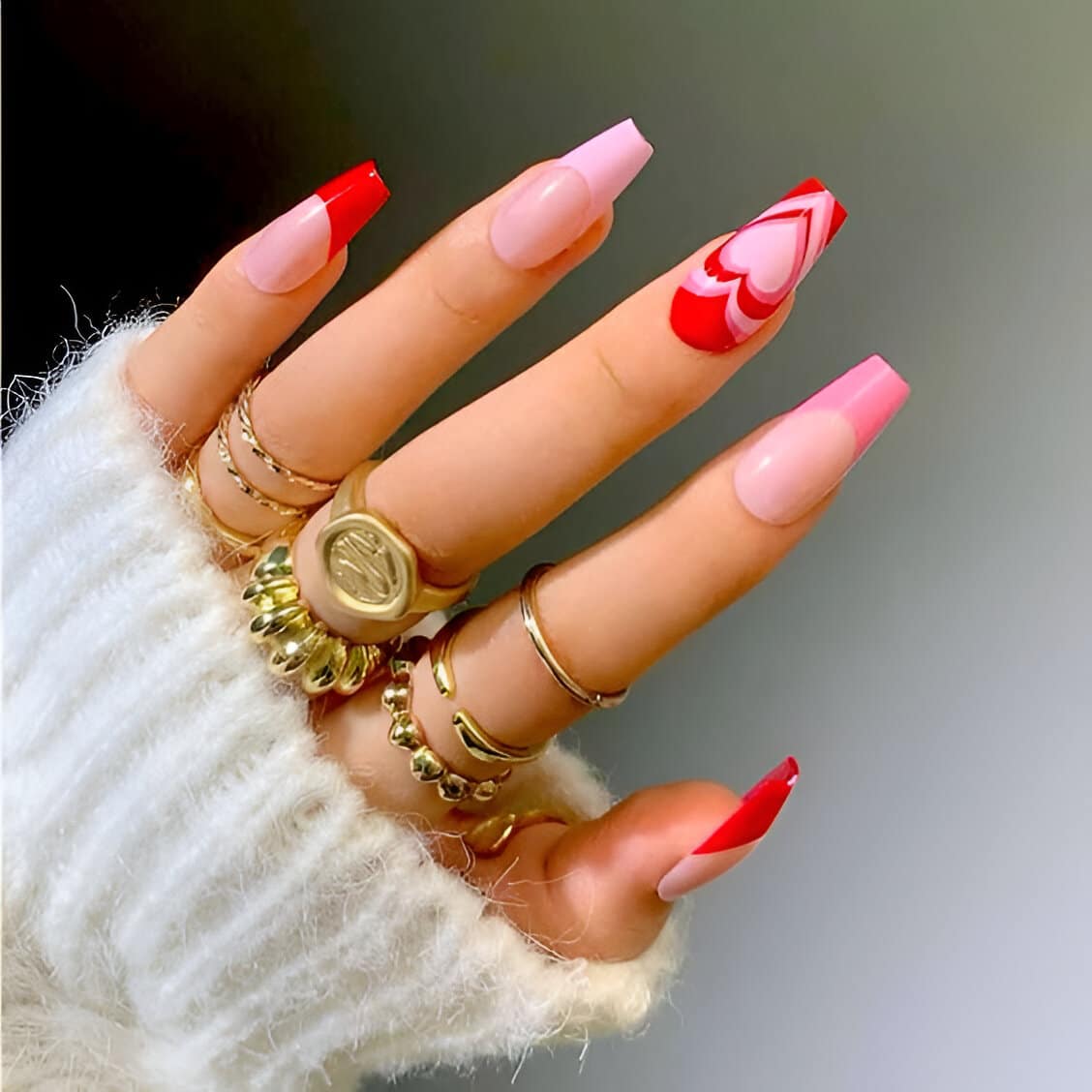 30 Irresistible Red Heart Nails For The Perfect Romantic Date 22