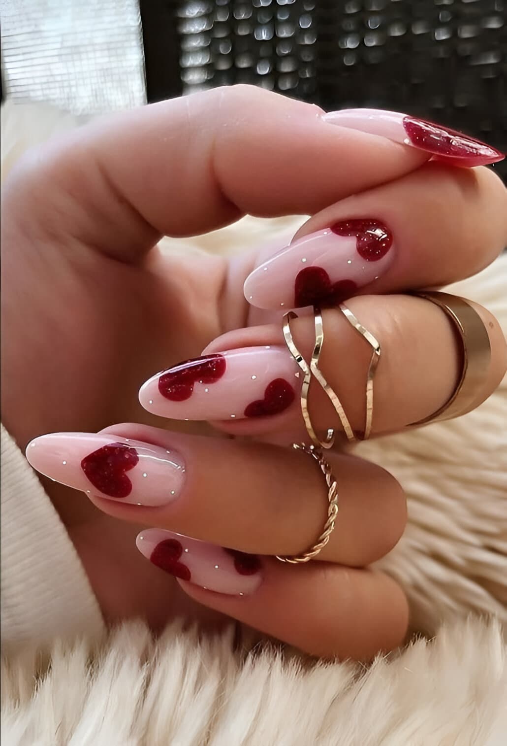 30 Irresistible Red Heart Nails For The Perfect Romantic Date 25
