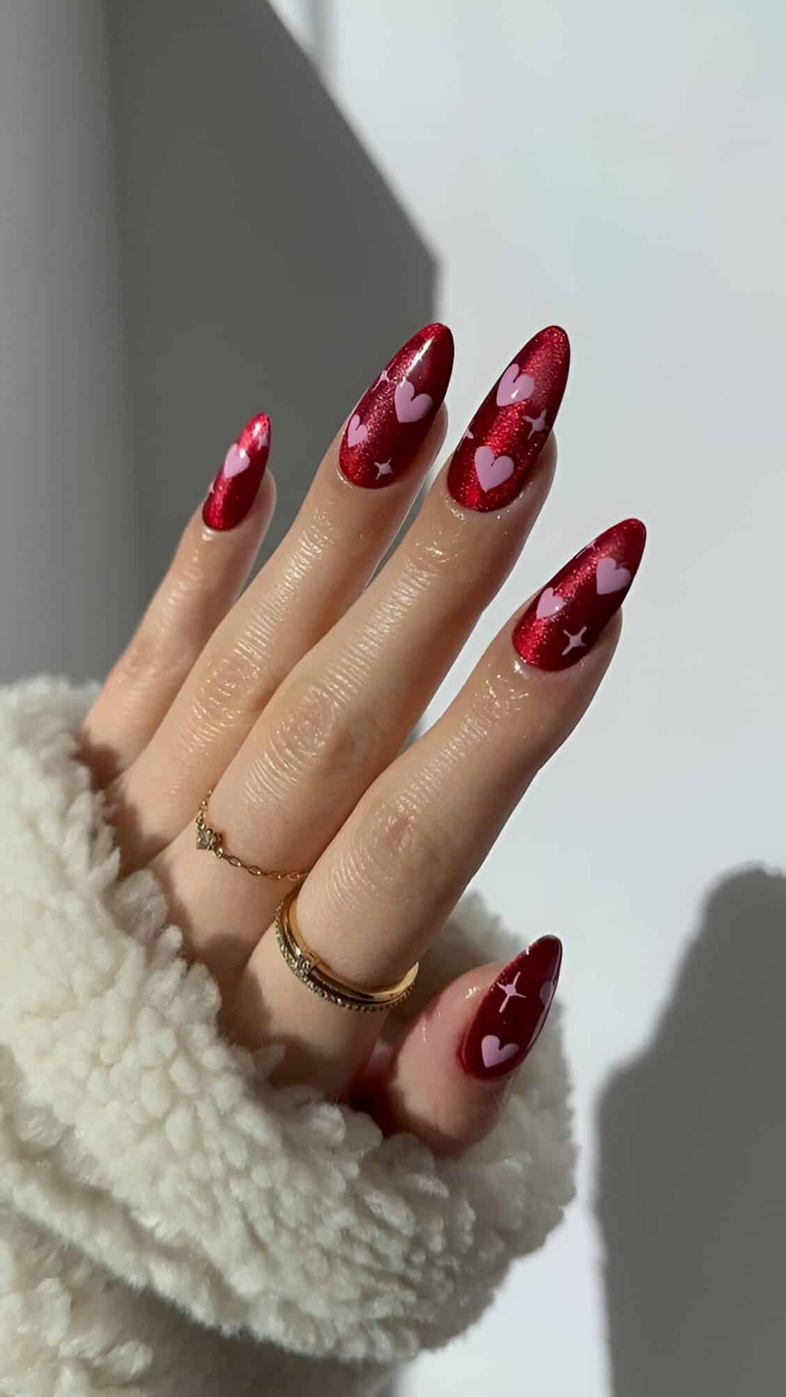 30 Irresistible Red Heart Nails For The Perfect Romantic Date 26