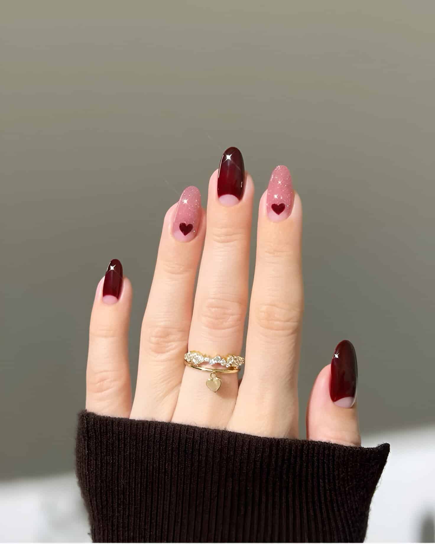30 Irresistible Red Heart Nails For The Perfect Romantic Date 27