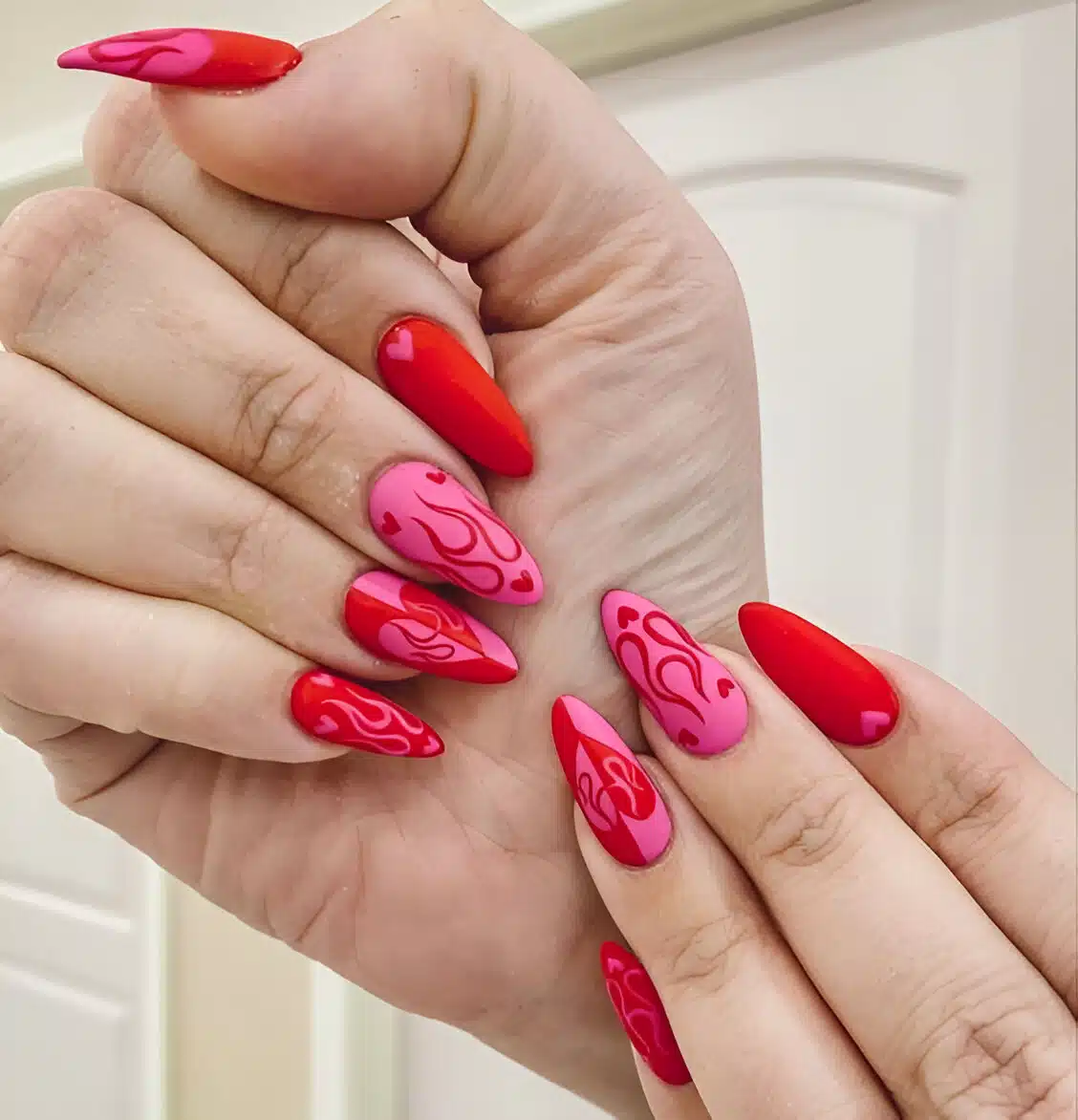 30 Irresistible Red Heart Nails For The Perfect Romantic Date 4