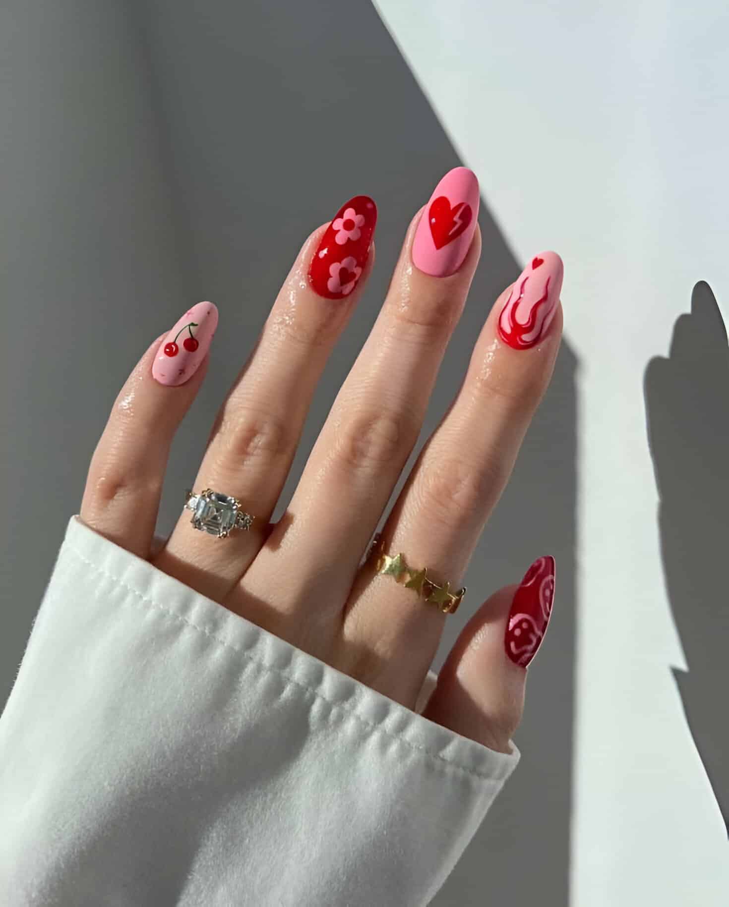 30 Irresistible Red Heart Nails For The Perfect Romantic Date 5