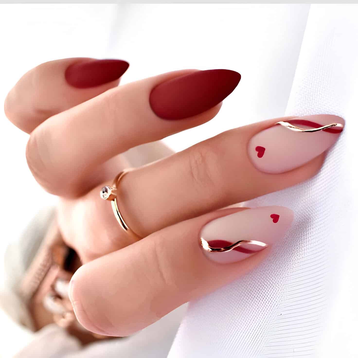 30 Irresistible Red Heart Nails For The Perfect Romantic Date 6