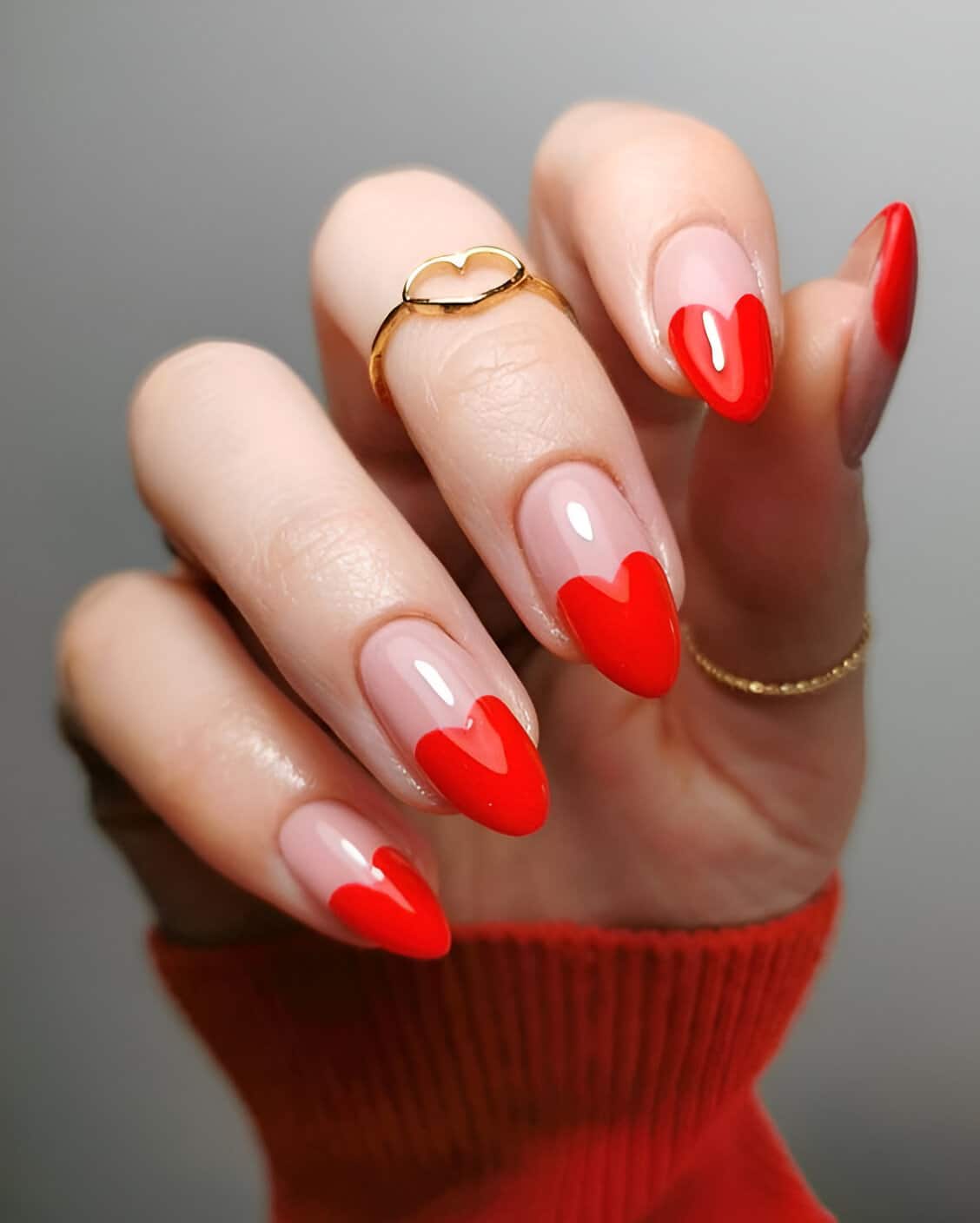 30 Irresistible Red Heart Nails For The Perfect Romantic Date 9
