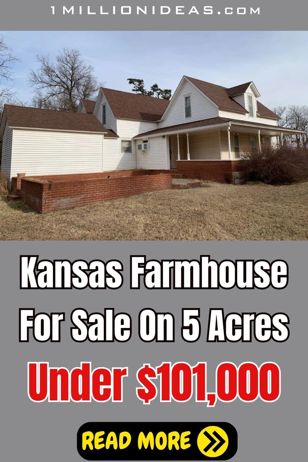 A 5-Bedroom C. 1900 Kansas Farmhouse For Sale On 5 Acres Under $101,000 - 119