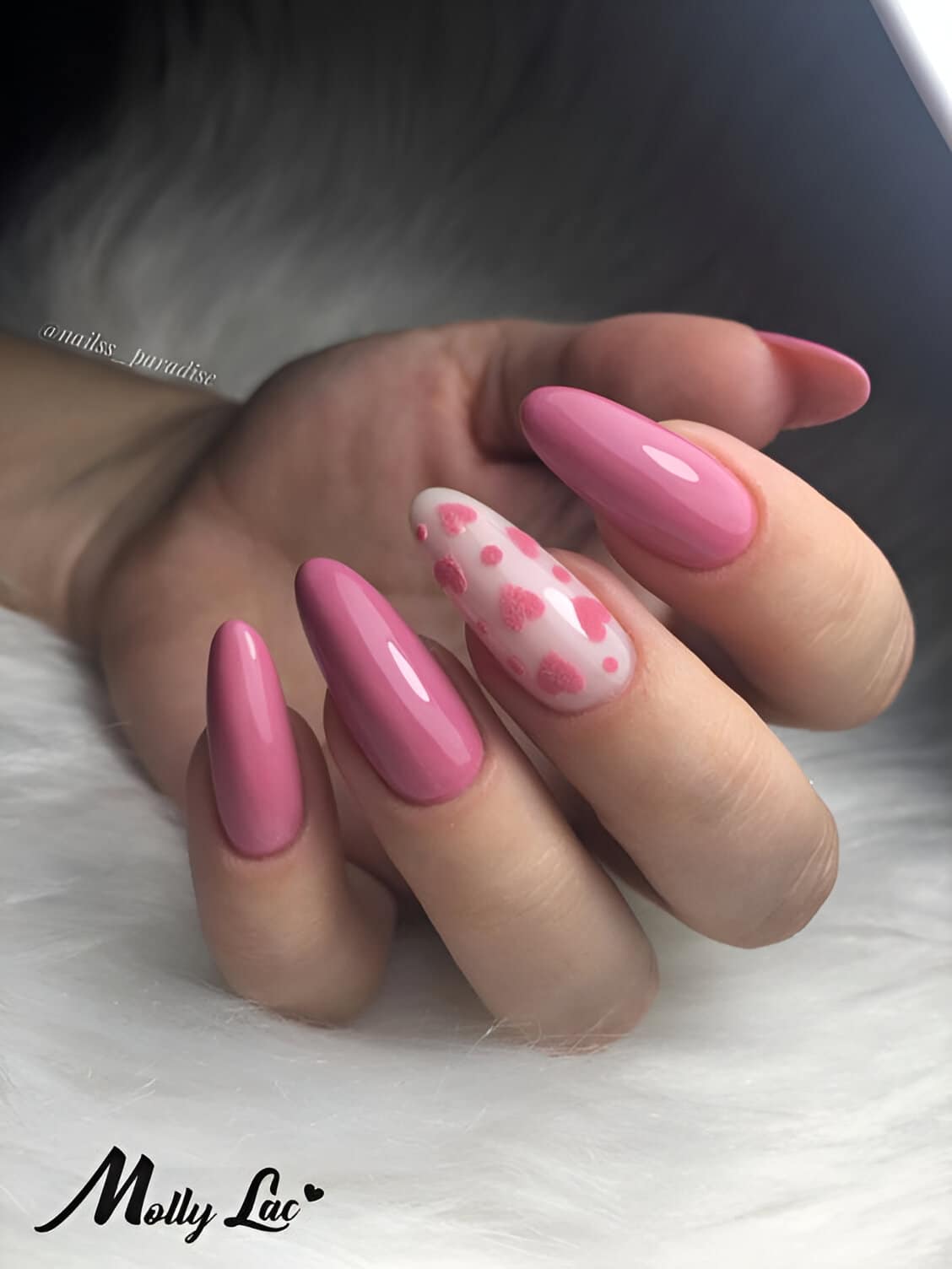 Pink Valentines Day Nails 3