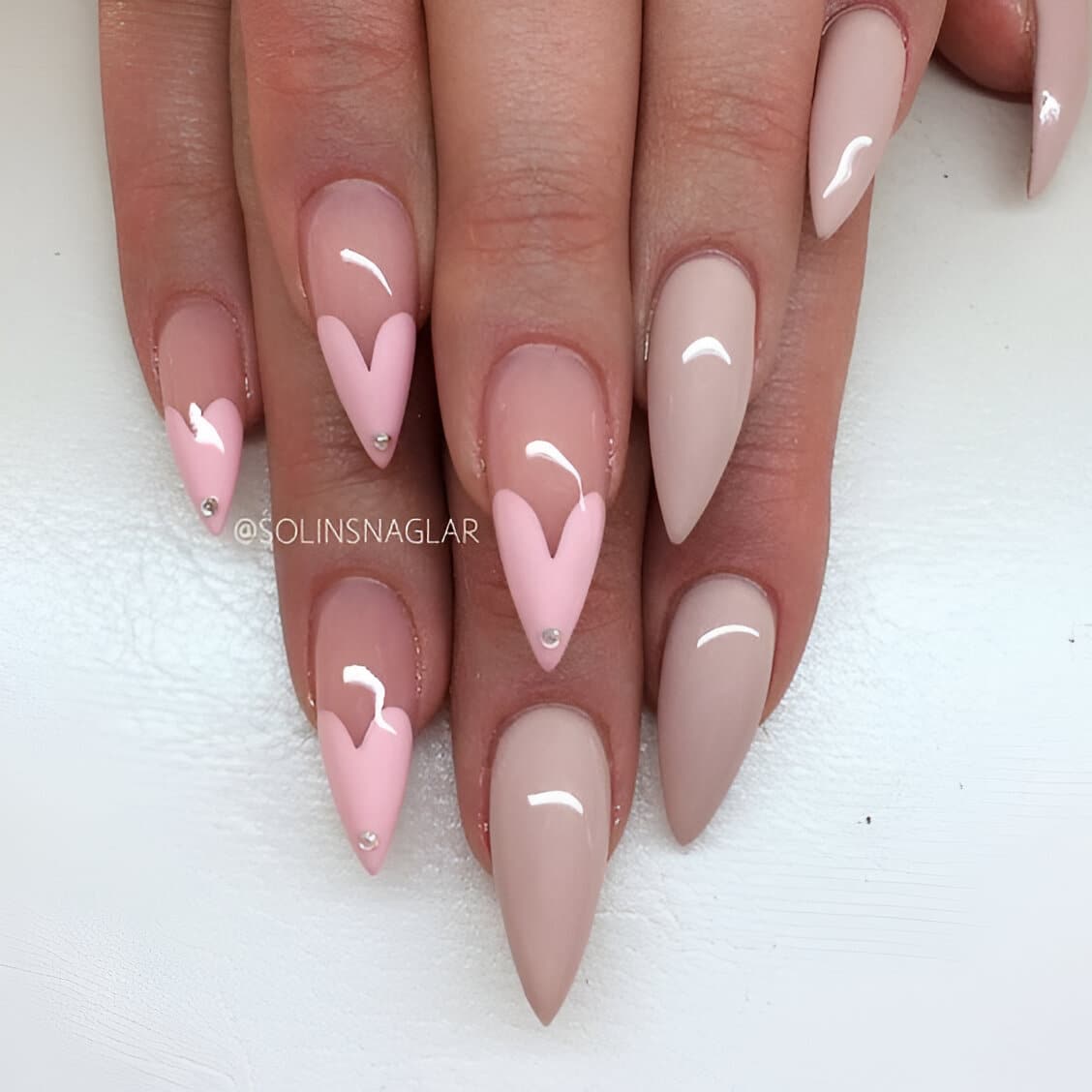 Pink Valentines Day Nails 6