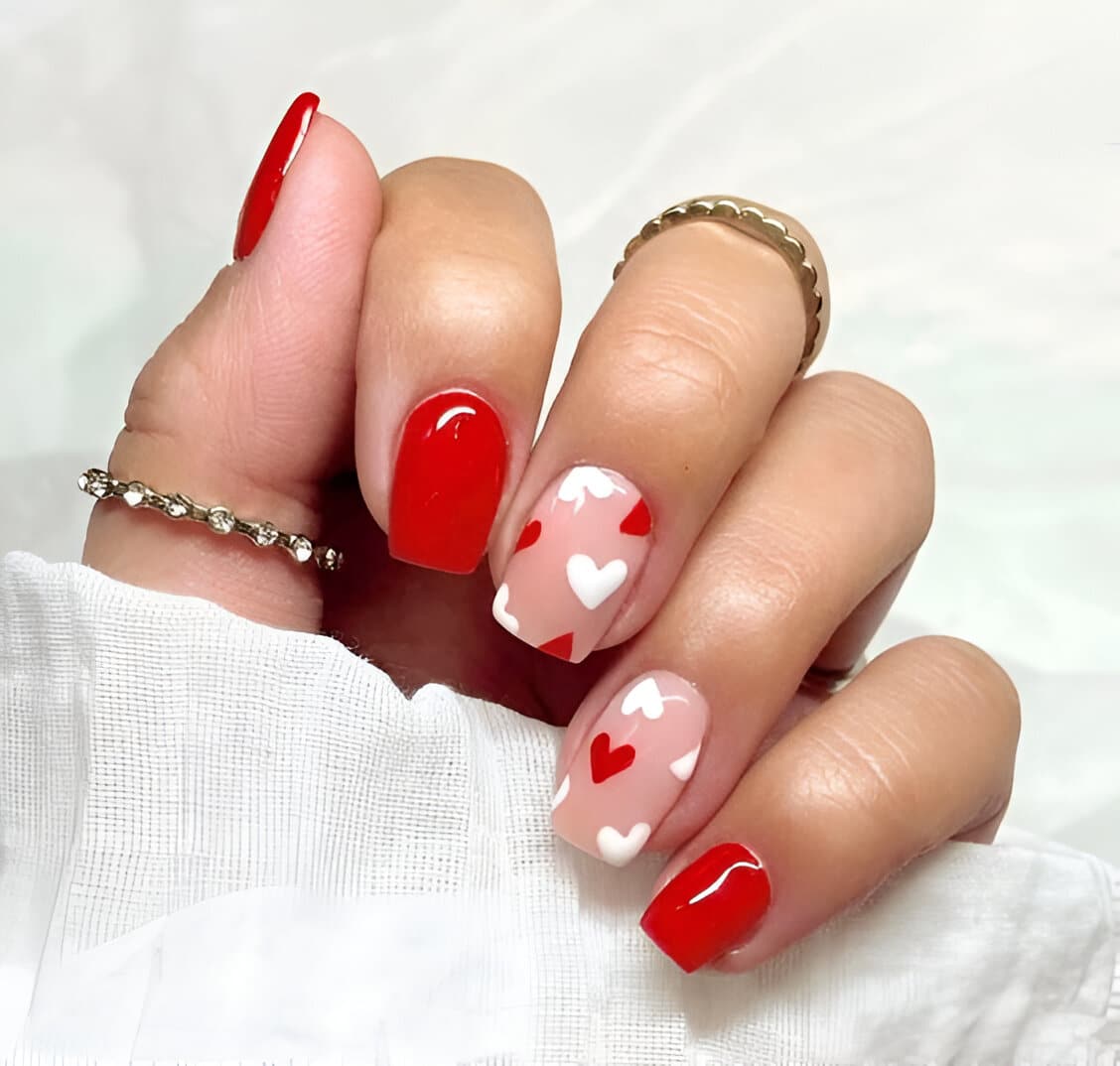 Red Valentines Day Nails 10