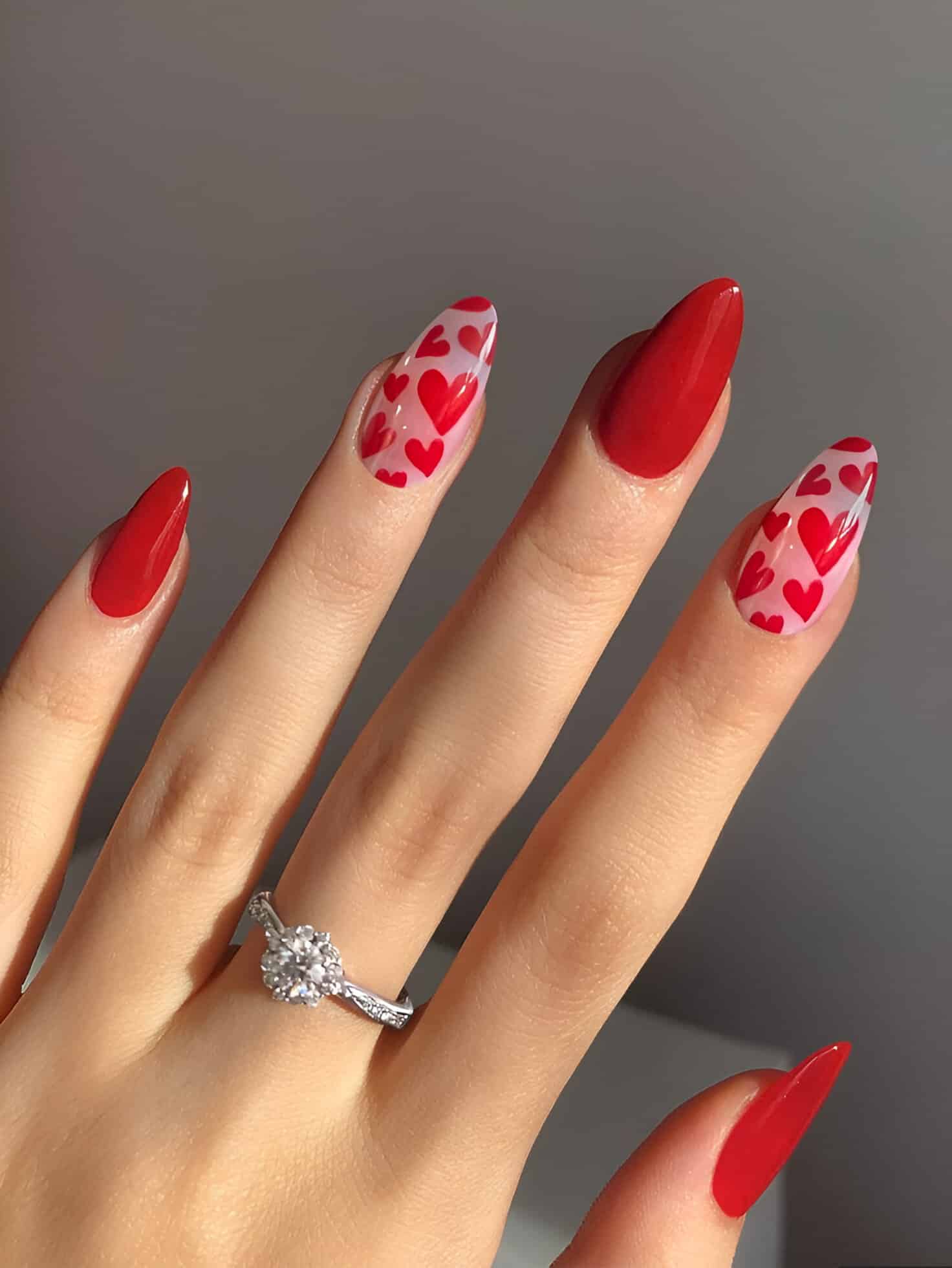 Red Valentines Day Nails 2