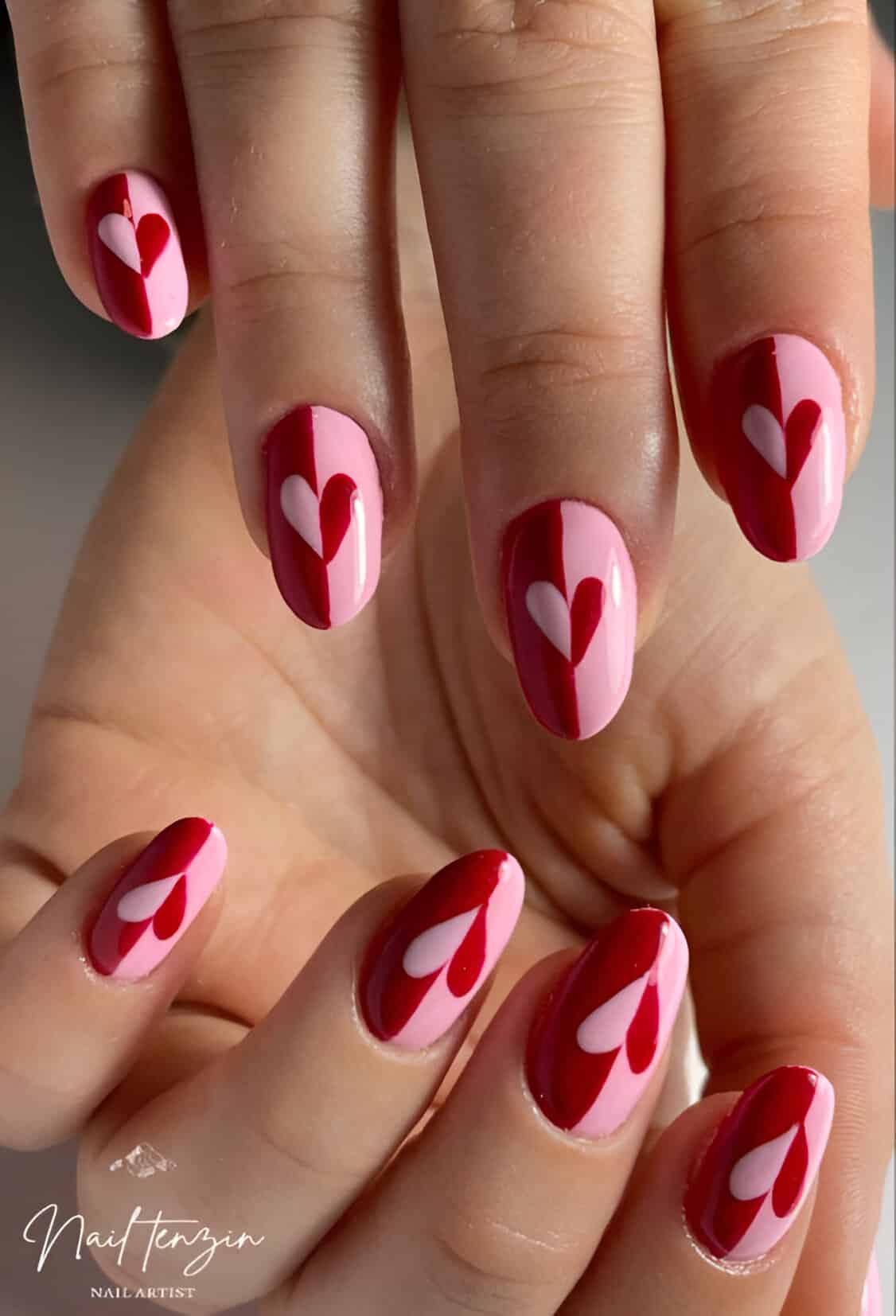 Red Valentines Day Nails 3