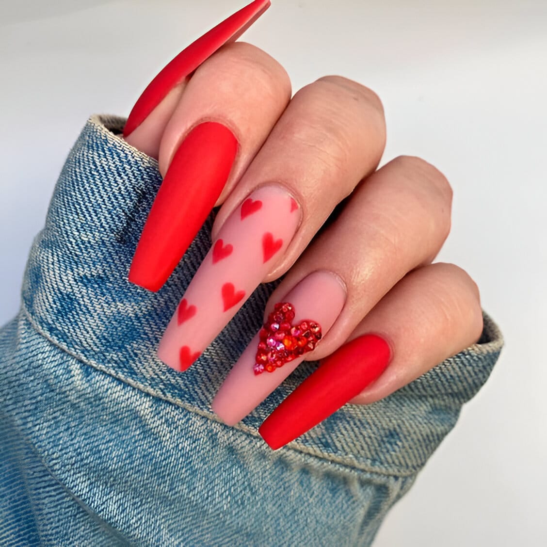 Red Valentines Day Nails 6