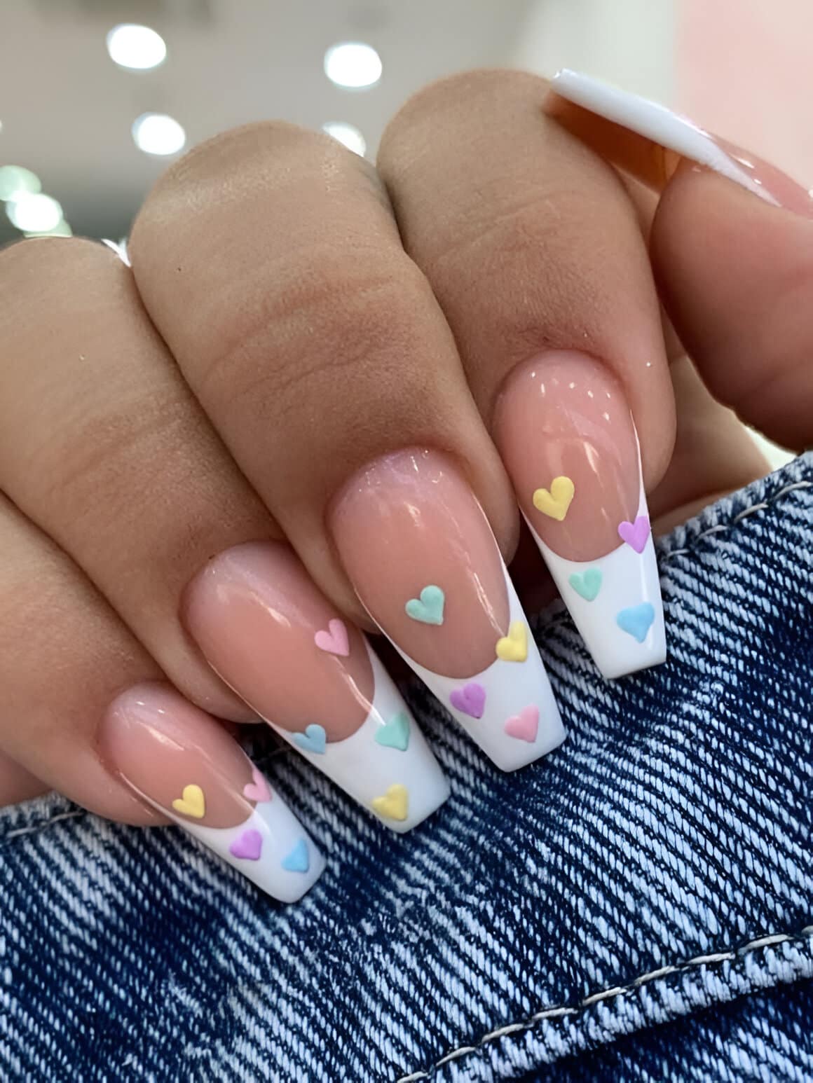 Simple Pink And White Nails 4