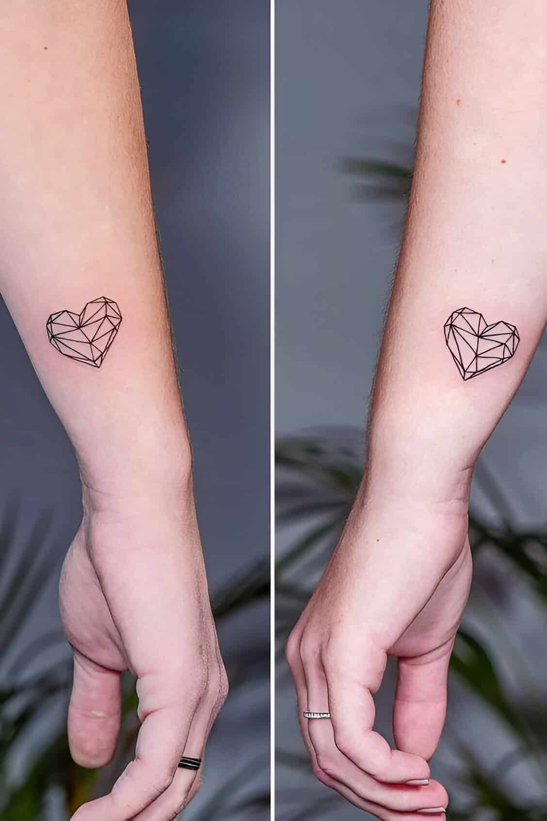 30 Elegant Matching Heart Tattoos To Get With Your Partner ASAP 18